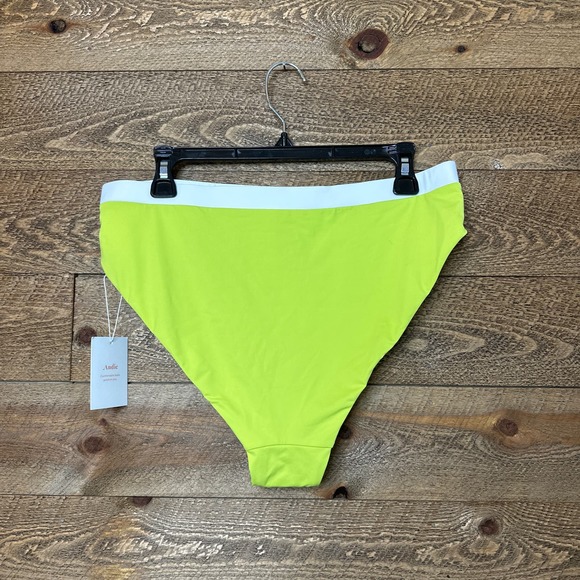 Andie Swim The Banded Cheeky Bottom in Neon Lemon Size Medium NWT - Picture 5 of 9